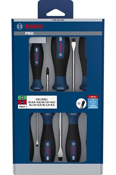 Bosch PRO PZ/SL 6'lı Tornavida Seti 1600A03HU4