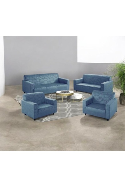 BIET ALMAFROSHAT 4 Pieces Elastic Waterproof Velvet Fabric Sofa Cover Set