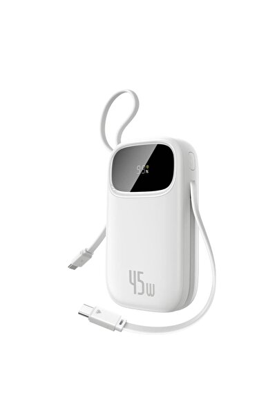 Baseus EnerFill FC31 20000mAh 45W Power Bank cu două cabluri USB-C retractabi...