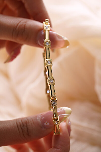AŞIK ACCESSORIES Vip Stone Chain Bracelet Imprint