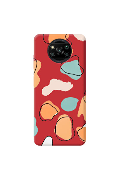 Other Xiaomi Poco X3 /X3 Pro Colorful spots Red Colored Silicone TPU Θήκη