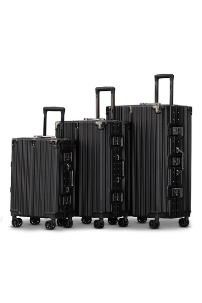 ZAAPPY Aluminum Frame Unbreakable Luggage 3Pcs Set (20/24/28 Inch) Polycarbon...