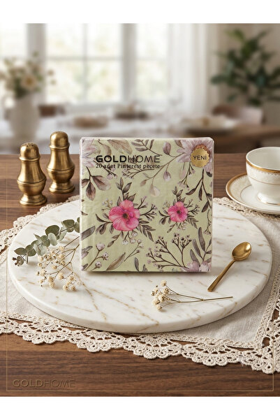 METE MUM PİNTEREST DESENLİ DEKORATİF KAĞIT PEÇETE 33X33 CM - 20'Lİ PAKET - SO...