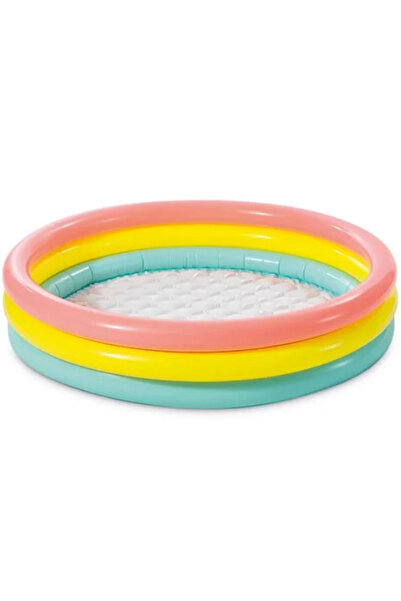 Intex Piscina Gonflabila pentru Copii , 3 Inele si Podea Moale, Dimensiuni 11...