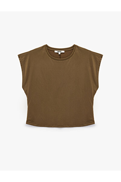Koton Modal Blend Crew Neck Short Sleeve Basic Pajama Top