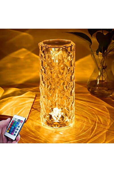 Generic Crystal Diamond Table Lamp With Touch Control And USB Port