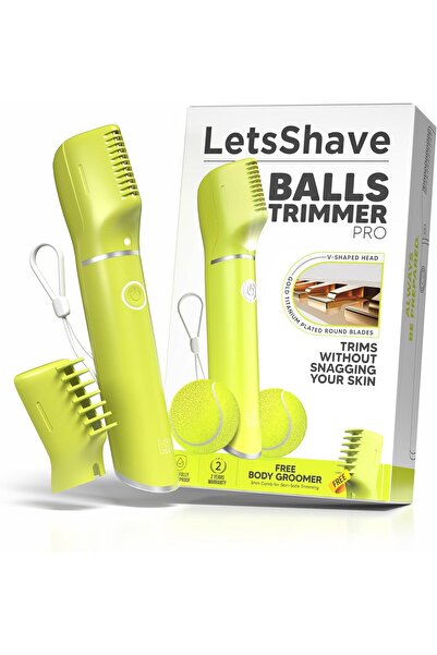 LetsShave Men's Pubic Hair Trimmer | Balls Shaver | V-Shaped Head | Ultra Thi...