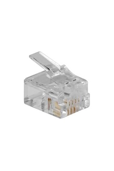 Act Conector modular RJ11 (4P/4C) pentru cablu plat, ACT, transparent