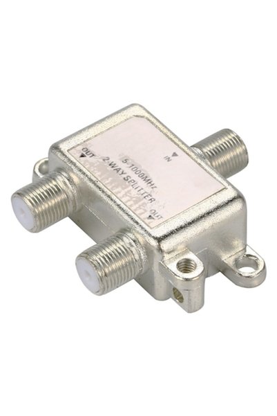 OEM Splitter TV pentru cablu coaxial, 2 ieșiri, Metalic