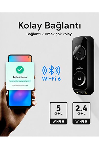 Youkey DB312 Dual Kamera Wireless Kapı Zili