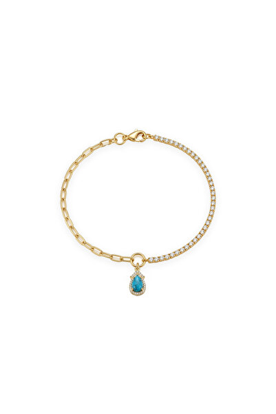 Charmist Steel Turquoise Bracelet