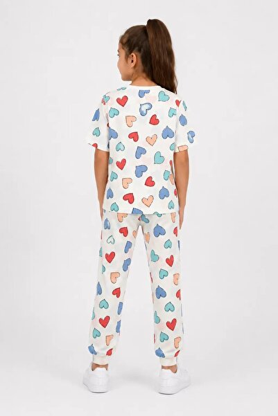My Hanne Patterned Girls' Pajama Set 91201