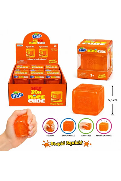 Needoh Cub Portocaliu Drăguț Jucărie Antistres 5,5 CM – Cub Moale En-gros