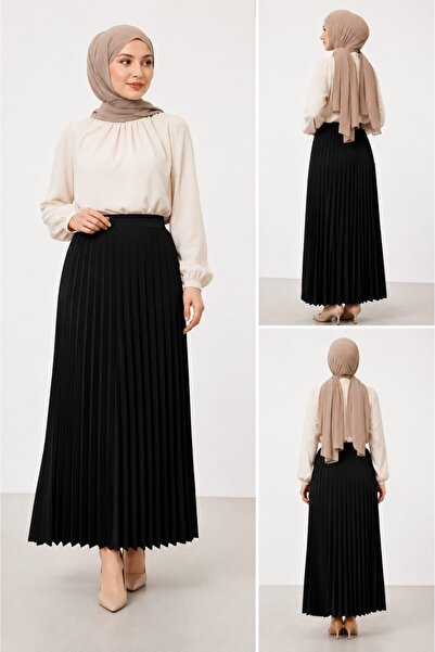 by aydin Full-Length Pleated Skirt with Tassel Trim