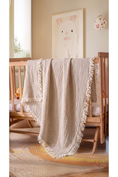 MYLASA HOME 100% Cotton Muslin Newborn Baby Blanket Stroller Cover 80X80 cm