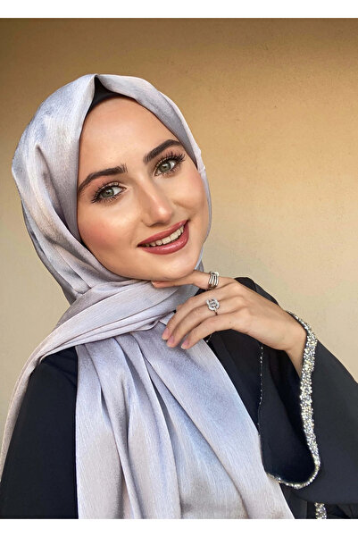 sevateks Evening Dress Janjan Shiny Satin Textured Hijab Evening Dress Chiffo...
