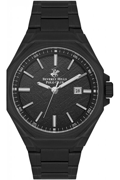 Beverly Hills Polo Club Ceas de modă negru pentru bărbați BEVERLY HILLS BP354...