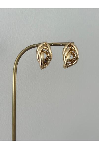 FASHION Knitted Model Vip Gold Color Earrings
