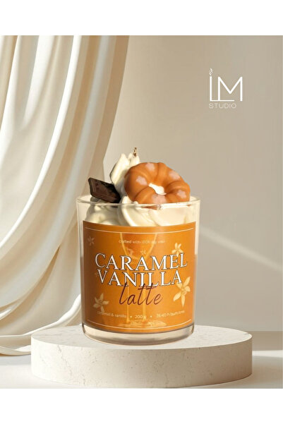 LightMe Studio Caramel Vanilla - Lumânare Parfumată | Candle Latte