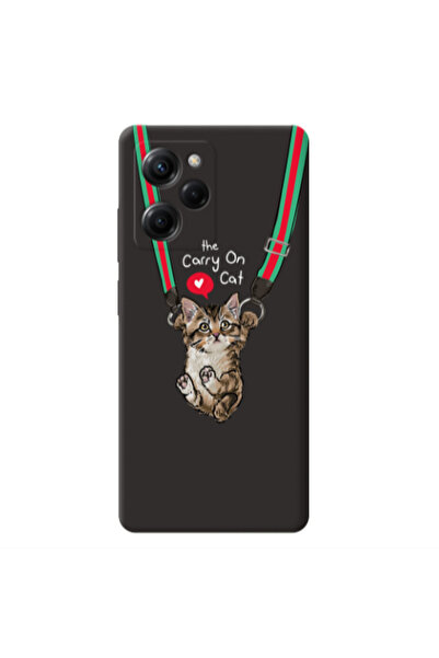Other Xiaomi Poco X5 Pro Swinging cat Black Colored Silicone TPU Θήκη
