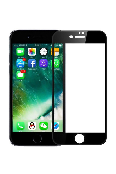 POWERTECH Σκληρυμένο Γυαλί 5D Πλήρους Κόλλησης για iPhone 8 Plus, Μαύρο