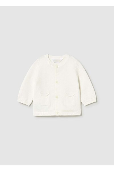 MAYORAL Newborn Baby Boy Buttoned Cardigan Cream