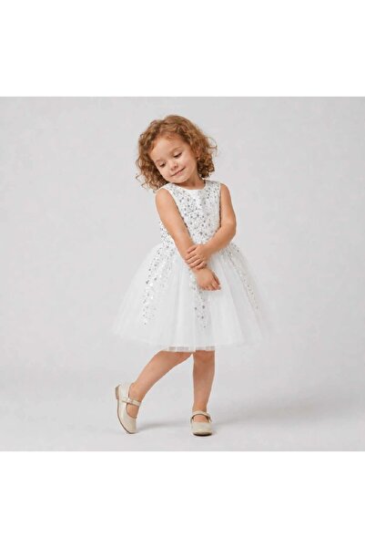 LİLİYUM Girls' Sequin Tulle Princess Evening Dress Birthday Party Wedding Spe...