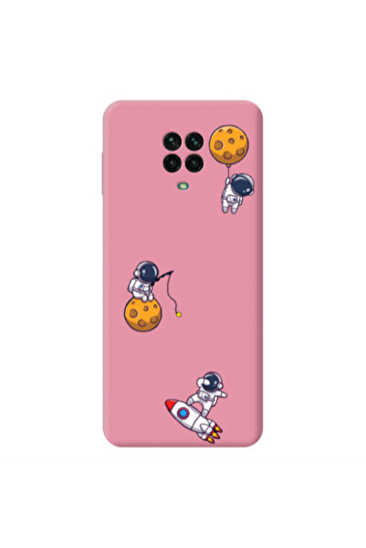 Other Xiaomi Redmi Note 9 Pro Cute astronauts Pink Colored Silicone TPU Θήκη