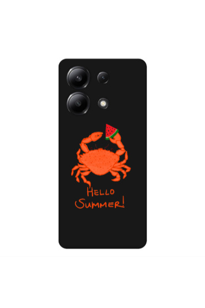 Other Xiaomi Redmi Note 13 4G Hello Summer! Black Colored Silicone TPU Θήκη