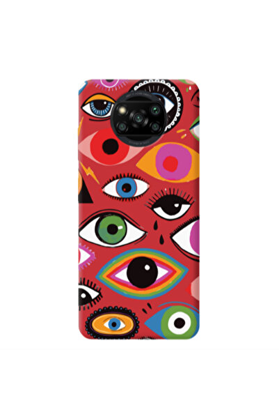 Other Xiaomi Poco X3 /X3 Pro Colorful eyes Red Colored Silicone TPU Θήκη