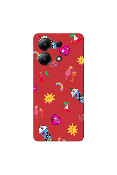 Other Xiaomi Redmi Note 13 4G glam time Red Colored Silicone TPU Θήκη