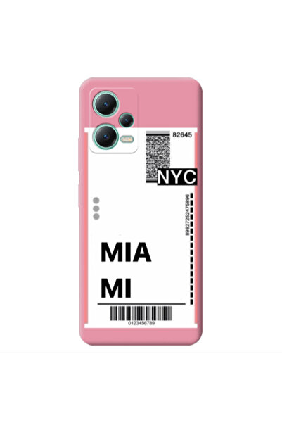 Other Xiaomi Redmi Note 12 Pro 5G Miami NYC Pink Colored Silicone TPU Θήκη