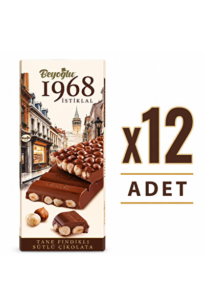 Beyoğlu 1968 İstiklal Tane Fındıklı Çikolata (170 g) x12 Adet