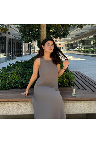 Cherie Style Kadın Dökümlü Desenli Midi Elbise