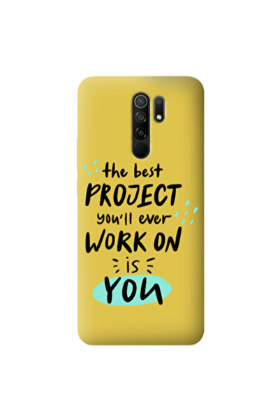 Other Xiaomi Redmi 9 The Best Project Yellow Colored Silicone TPU Θήκη