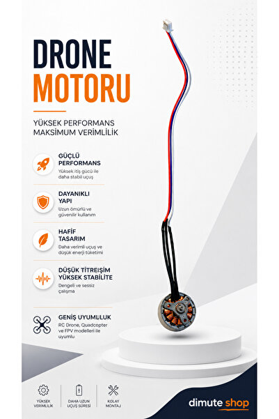 Dimute Shop Drone Motoru Fırçasız Yüksek Performanslı RC Drone Yedek Motor