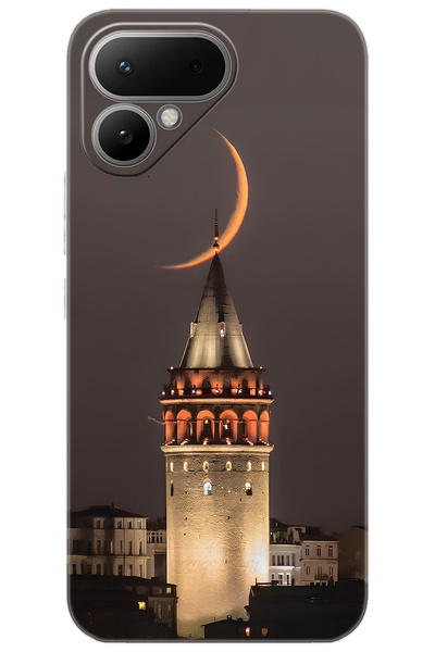 TECNO Pova Curve 2 5G (LK7k) Uyumlu Kılıf Desen Baskılı Silikon Galata Kulesi...