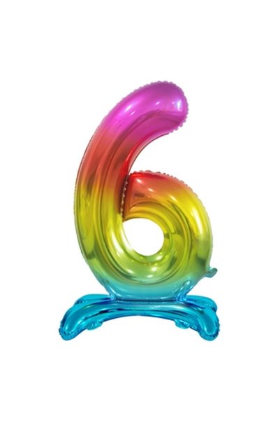 OEM Balon foliowy, 6, teczowy, 74 cm, set 1 buc.