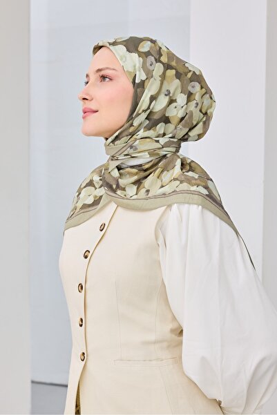 Silk Home Velora Scarf Floral Neutral Green
