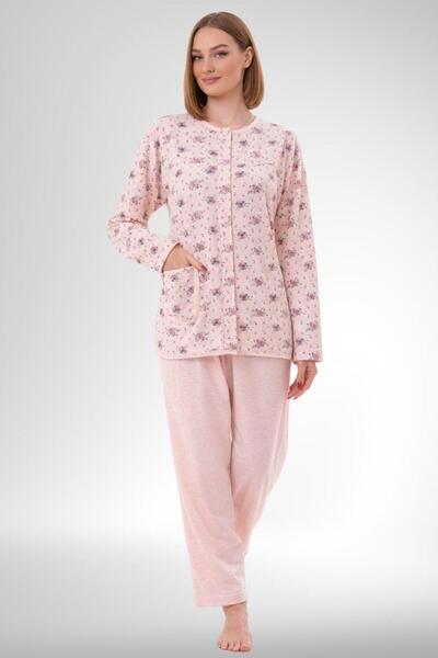 Mecit Pijama طقم بيجامة نسائي ميسيت 6315 بأزرار كبيرة الحجم