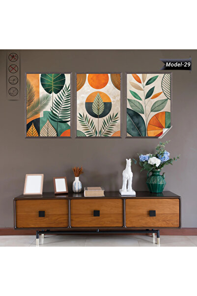 Akıllı Kağıt Statik Tutunma Özellikli Tablo - Poster Çiçek (Model- 29)