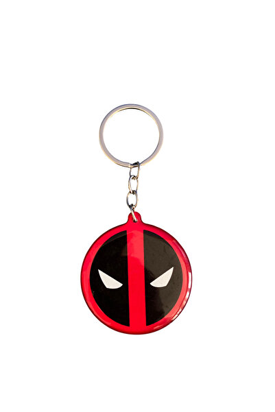 Yaya Dizayn Deadpool Temalı Premium Sert Epoksi Korumalı Yuvarlak Anahtarlık