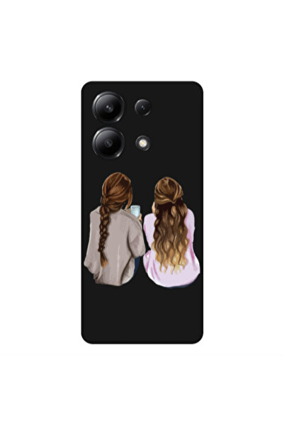 Other Xiaomi Redmi Note 13 4G Friends Black Colored Silicone TPU Θήκη