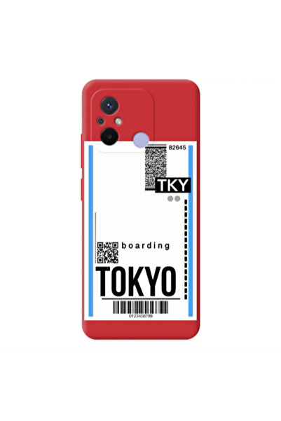Other Xiaomi Redmi 12C Tokyo Boarding Red Colored Silicone TPU Θήκη