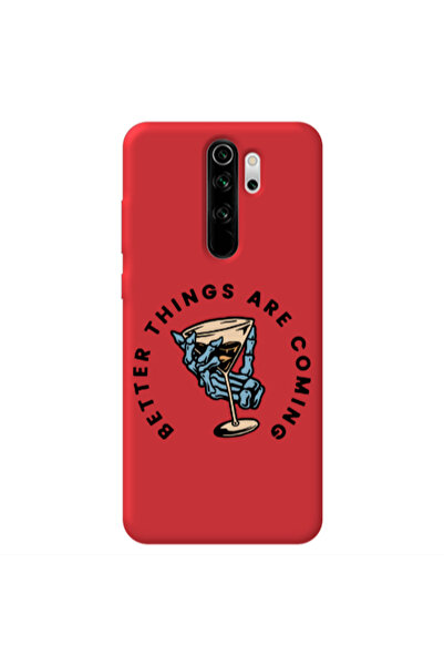 Other Xiaomi Redmi Note 8 Pro Better Things Are Coming Red Colored Silicone T...
