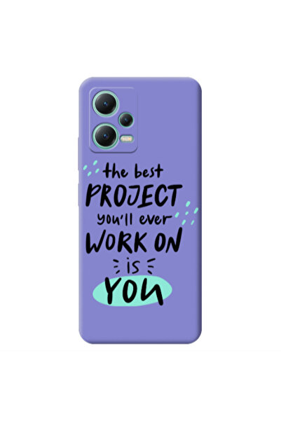 Other Xiaomi Redmi Note 12 Pro 5G The Best Project Purple Colored Silicone TP...
