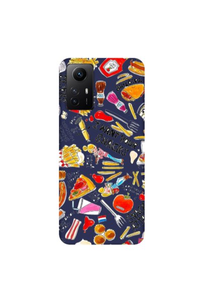 Other Xiaomi Redmi Note 12s Snack attack Dark blue Colored Silicone TPU Θήκη