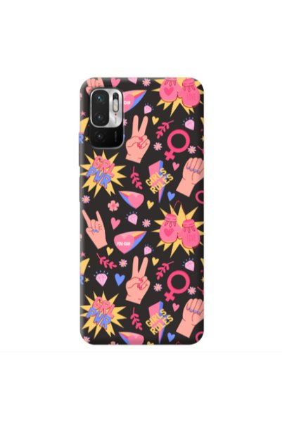 Other Xiaomi Redmi Note 10 Pro 5G Grl Pwr 2 Black Colored Silicone TPU Θήκη