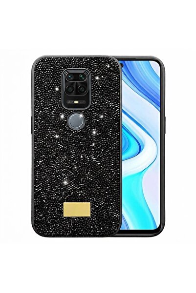 Pilanix Xiaomi Redmi Note 9 Kılıf Silikon Kenarlı Taşlı Parlak Lux Diamond Kapak