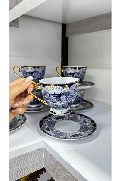 Genel Markalar ESTERHOMEDECOR 6 Kişilik porselen çay fincan takımı